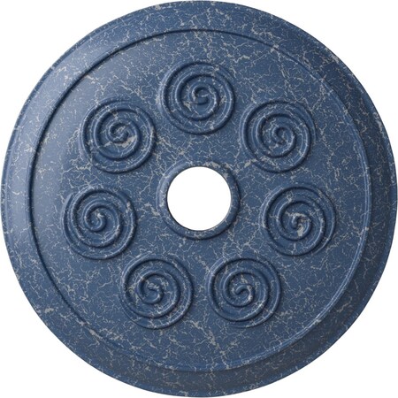 Spiral Ceiling Medallion (Fits Canopies up to 4"), 25 1/4"OD x 4"ID x 2"P, Americana Crackle